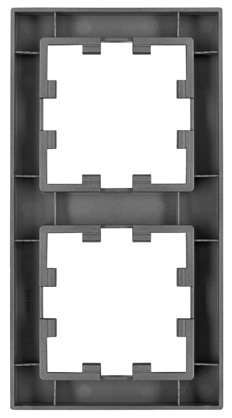 Two gang frame, Design CUBIC, black_1