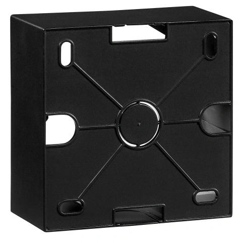 One gang wall mounting housing, black_1
