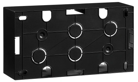 Two gang wall mounting housing, black_1