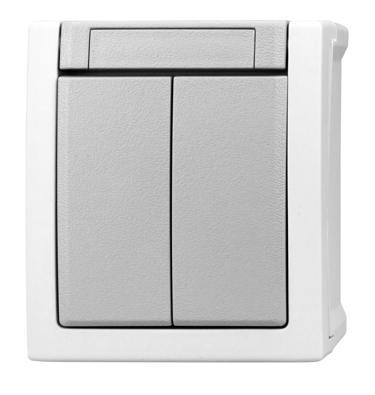 Buton dublu, 10A, PT, cleme elastice, IP54