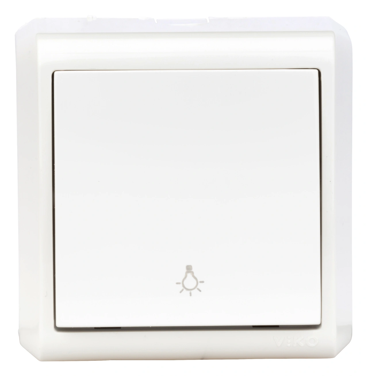 Buton 1ND, 10A, PT, cleme cu şurub, IP20, alb