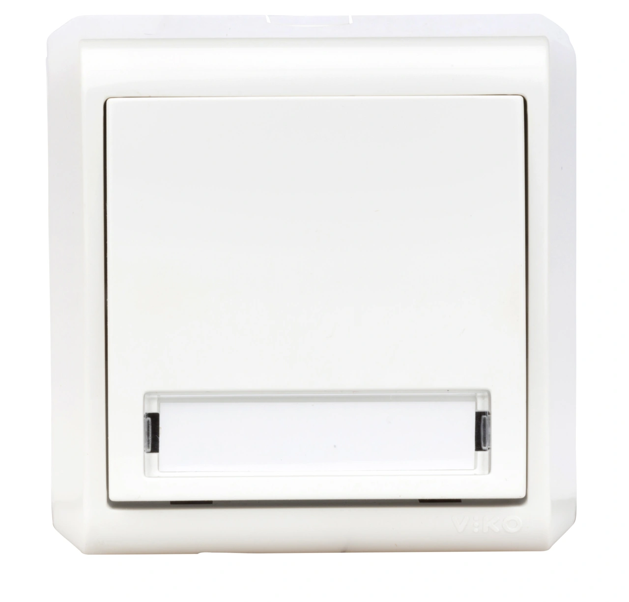 Buton 10A, CLOPOŢEL etich inscript, PT,cl surub IP20, alb