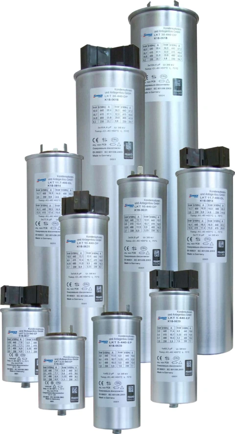 Condensator 3f 480V Qc=12,5kvar(400V), pt.amort.14% 70x225mm