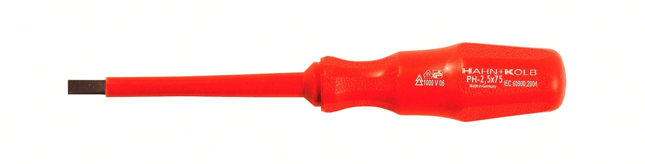 Şurubelniţă plată VDE 2,5x75mm, izolat