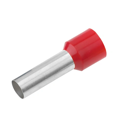 Wire ferrule isolated, 1mm², L1= 12mm, red