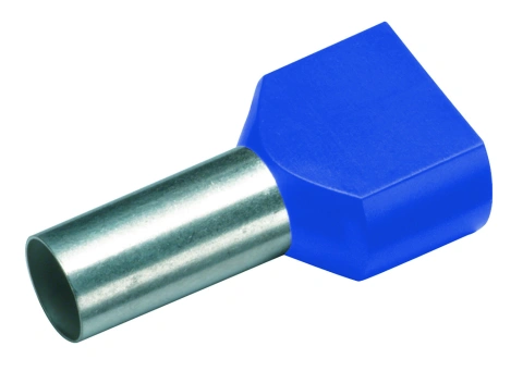 Wire ferrule, Duo 2x2.5mm², L1=13mm, blue