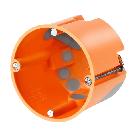Doză legătură, regips , D68/A61, windproof,racord M20, oranj
