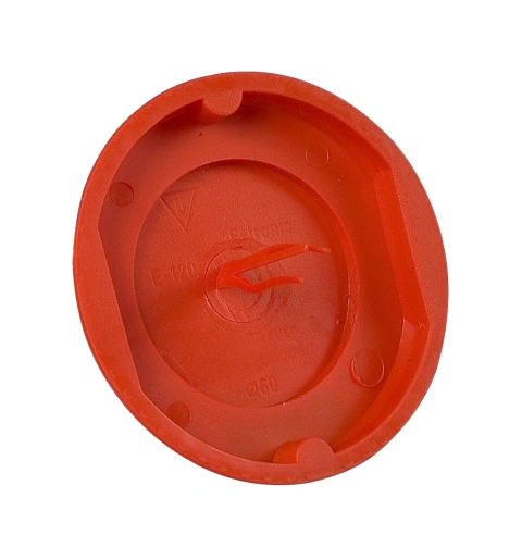 Obturator doză impotriva tencuielii, D60mm+semnalizare, roşu