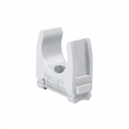 Clemă plastic pt.tub M16mm, ex. uşoară, gri, unit amb=100buc