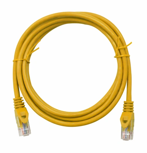 Patchcablu Cat.5e neecranat RJ45 galben 1m