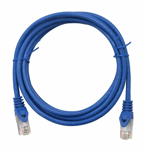 Patchcablu Cat.6 ecranat RJ45 albastru 1m