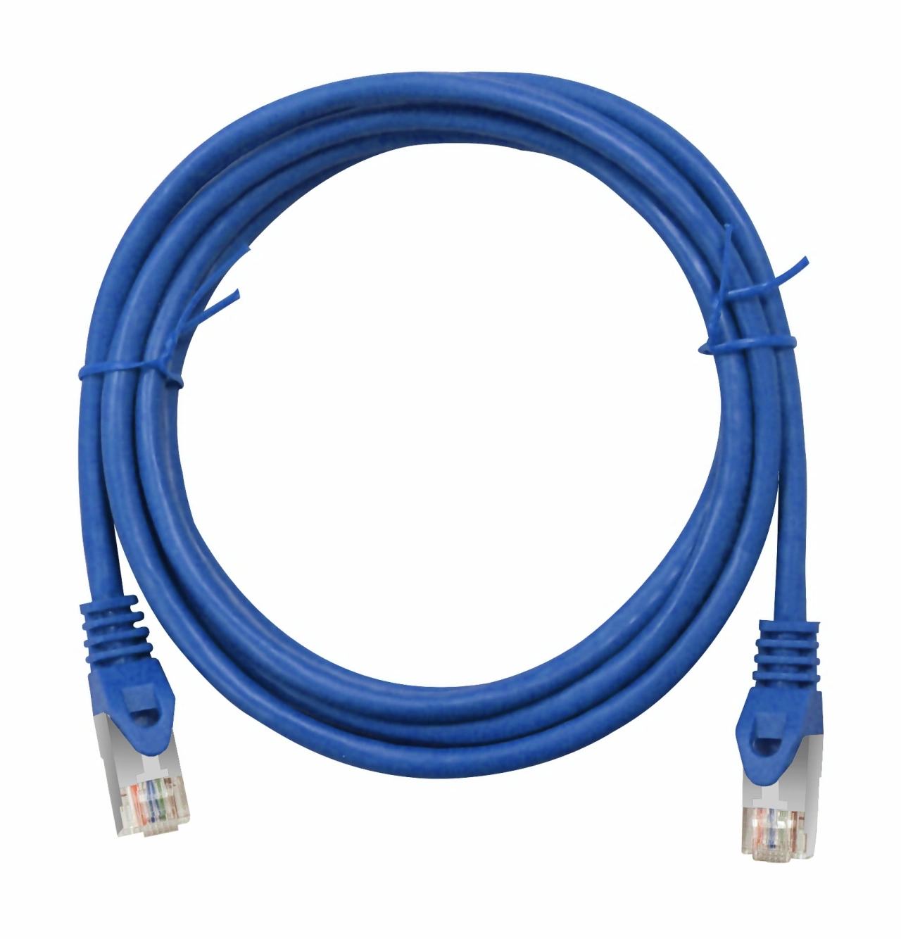 Patchcablu C6a RJ45G 10GB, LS0H, ecranat, albastru, 2m