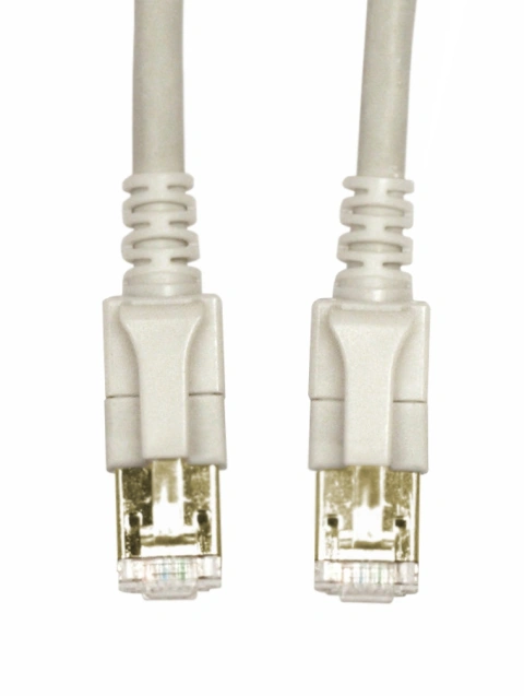 Patchcablu Cat6a cu LED ecranat RJ45 gri 10GB 0,5m