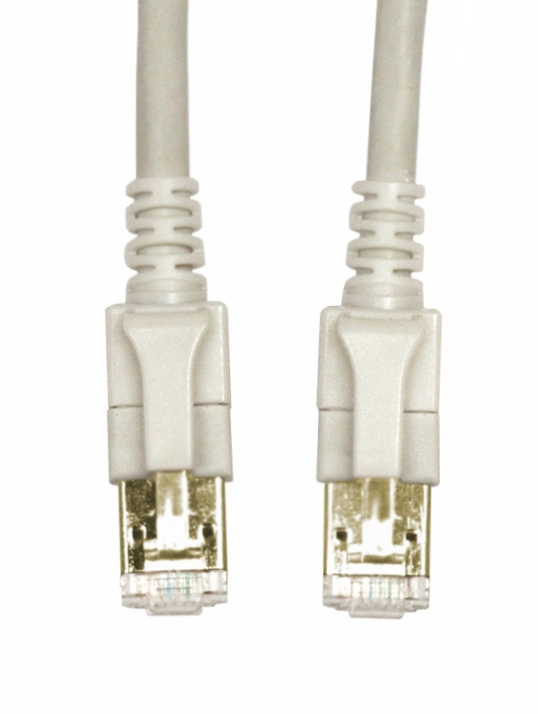 Patchcablu Cat6a cu LED ecranat RJ45 gri 10GB 20m