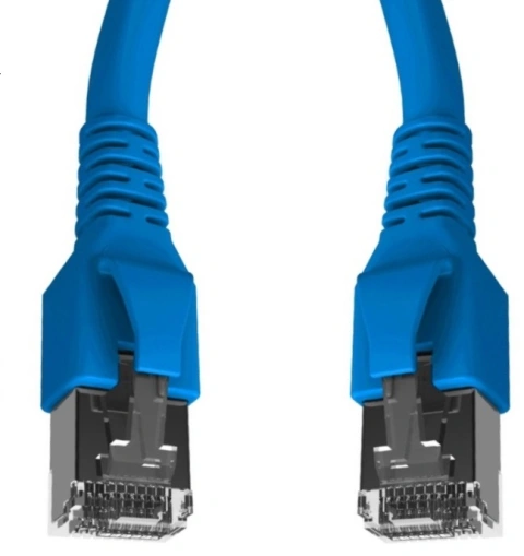 Patchcablu Cat.6a/10GB ecranat RJ45,LS0H,albastru 0,5m_1