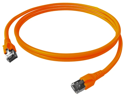 Patchcablu Cat.6a/10GB ecranat RJ45,LS0H,orange 10m