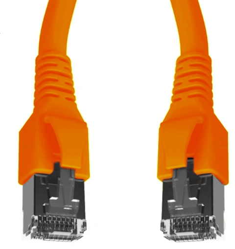 Patchcablu Cat.6a/10GB ecranat RJ45,LS0H,orange 10m_1