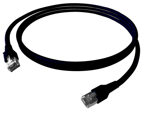 Patchcablu Cat.6a/10GB ecranat RJ45,LS0H,negru 3m