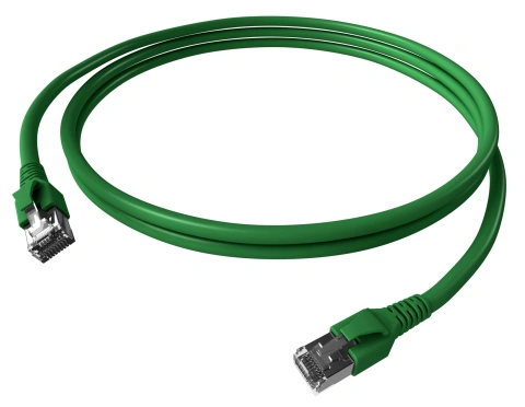 Patchcablu Cat.6a/10GB ecranat RJ45,LS0H,verde 10m