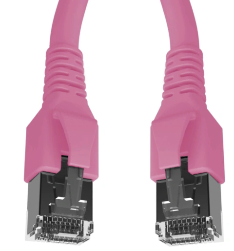 Patchcablu Cat.6a/10GB ecranat RJ45,LS0H,violet 0,5m_1