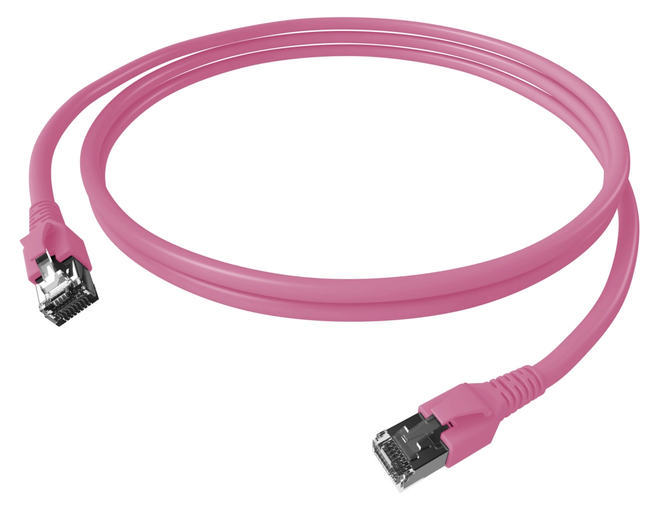 Patchcablu Cat.6a/10GB ecranat RJ45,LS0H,violet 1m