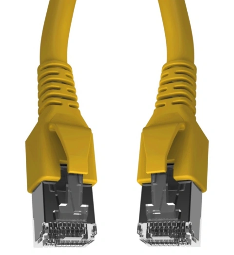 Patchcablu Cat.6a/10GB ecranat RJ45,LS0H,galben 0,5m_1