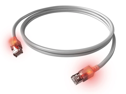 Patchcablu Cat.6 cu LED neecranat RJ45 gri 7,5m