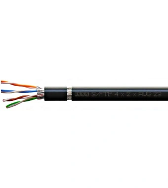 Cablu S/FTP Cat.7, 4x2xAWG23/1, 1000Mhz, PE OUTDOOR, negru