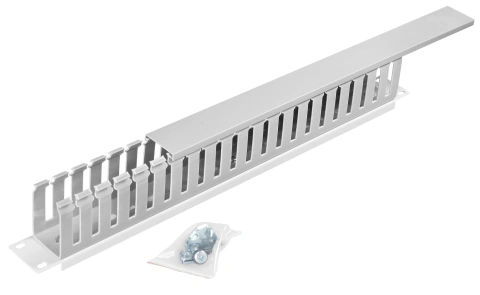 Organizator canal cablu 19' 1U, RAL7035