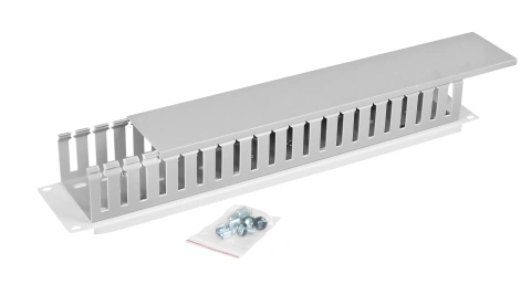 Organizator canal cablu 19' 2U, RAL7035