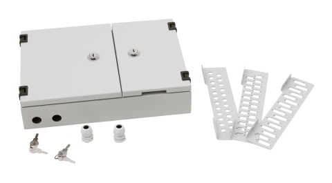Cutie distrib. aplicat 48xLC, 32xSC, 24xST/FC, IP40, RAL7035