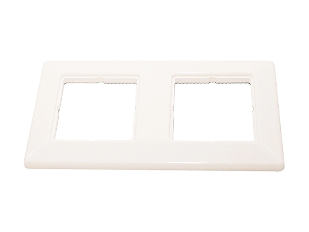 Cover Plate Double for Data Outlets 150x80mm white RAL 9010