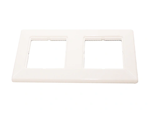 Cover Plate Double for Data Outlets 150x80mm white RAL 9010