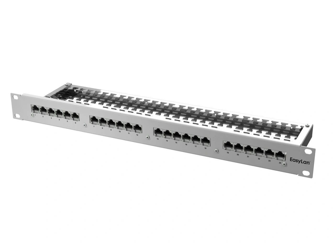 preLink DC-Panel 19" 1U 24x RJ45 Cat.6a, AWG 27-26