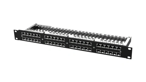 preLink DC-Panel 19" 1U 48x RJ45 Cat.6a, AWG 24-22