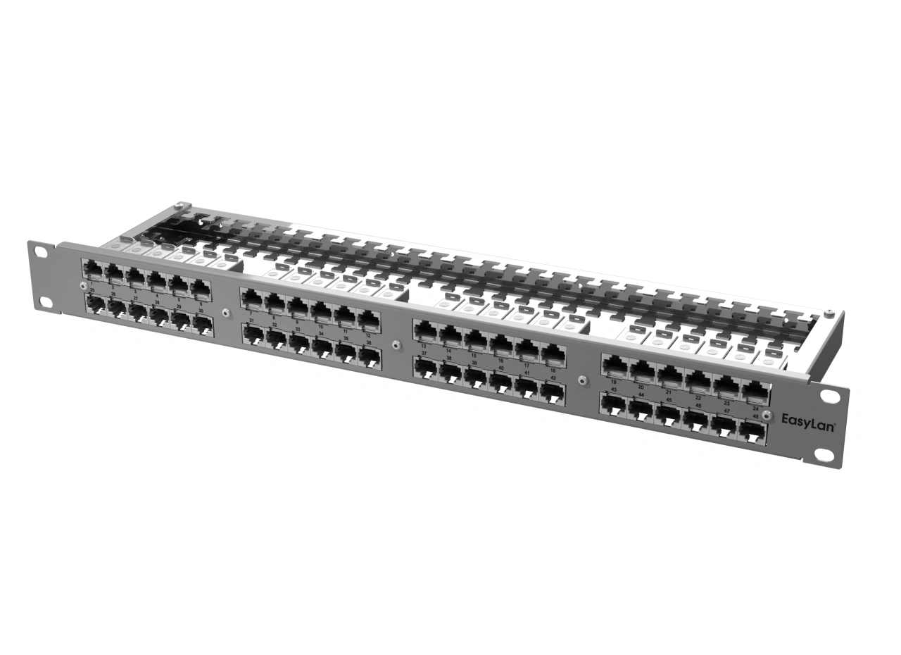 preLink DC-Panel 19" 1U 48x RJ45 Cat.6A, AWG 24-22