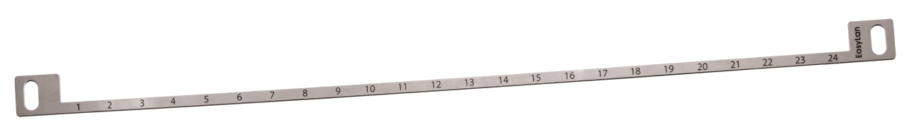 Labeling area for 19" Panel, Stainless Steel