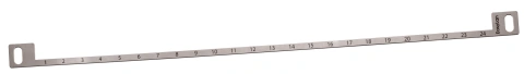 Labeling area for 19" Panel, Stainless Steel