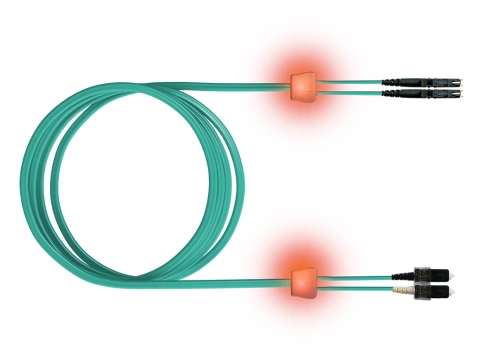 FO LED Patch Cord, Duplex, E2000/SCD, G50/125 OM3, 5m