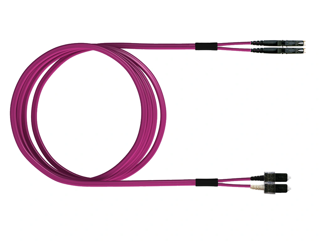 FO Patch Cord Premium, Duplex, E2000/SCD, G50/125 OM4, 3m