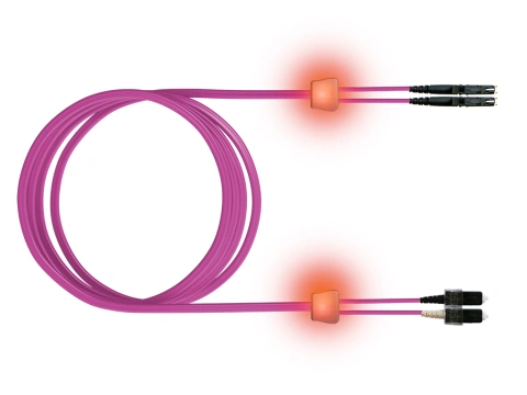 FO LED Patch Cord, Duplex, E2000/SCD, G50/125 OM4, 7.5m