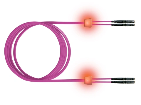 FO LED Patch Cord, Duplex, E2000/E2000, G50/125 OM4, 1m