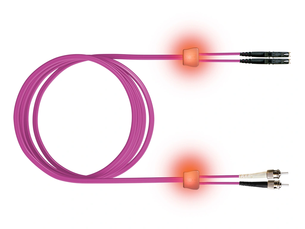 FO LED Patch Cord Premium, Duplex, E2000/ST, G50/125 OM4, 1m
