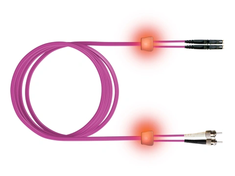 FO LED Patch Cord Premium, Duplex, E2000/ST, G50/125 OM4, 3m