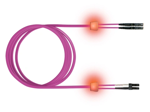 FO LED Patch Cord, Duplex, LCD/E2000, G50/125, OM4, 2m