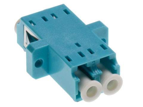 Standard LC-Duplex Coupling MM Polymer case aqua