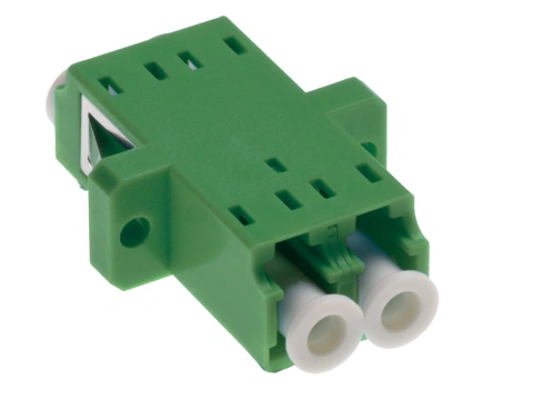 Standard LC-Duplex Coupling SM APC Polymer case green