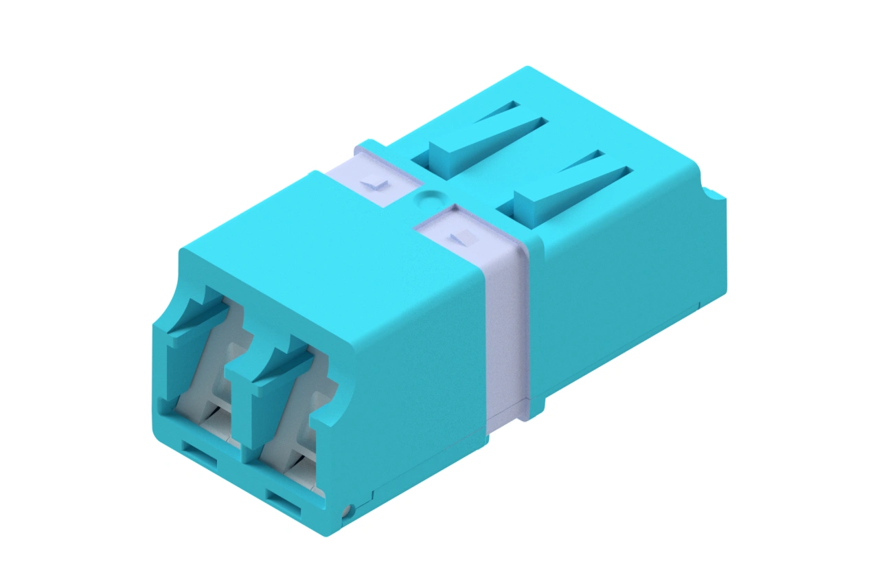 Premium LC-Duplex Coupling MM Polymer case aqua