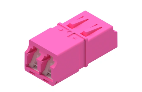 Premium LC-Duplex Coupling MM Polymer case Violett