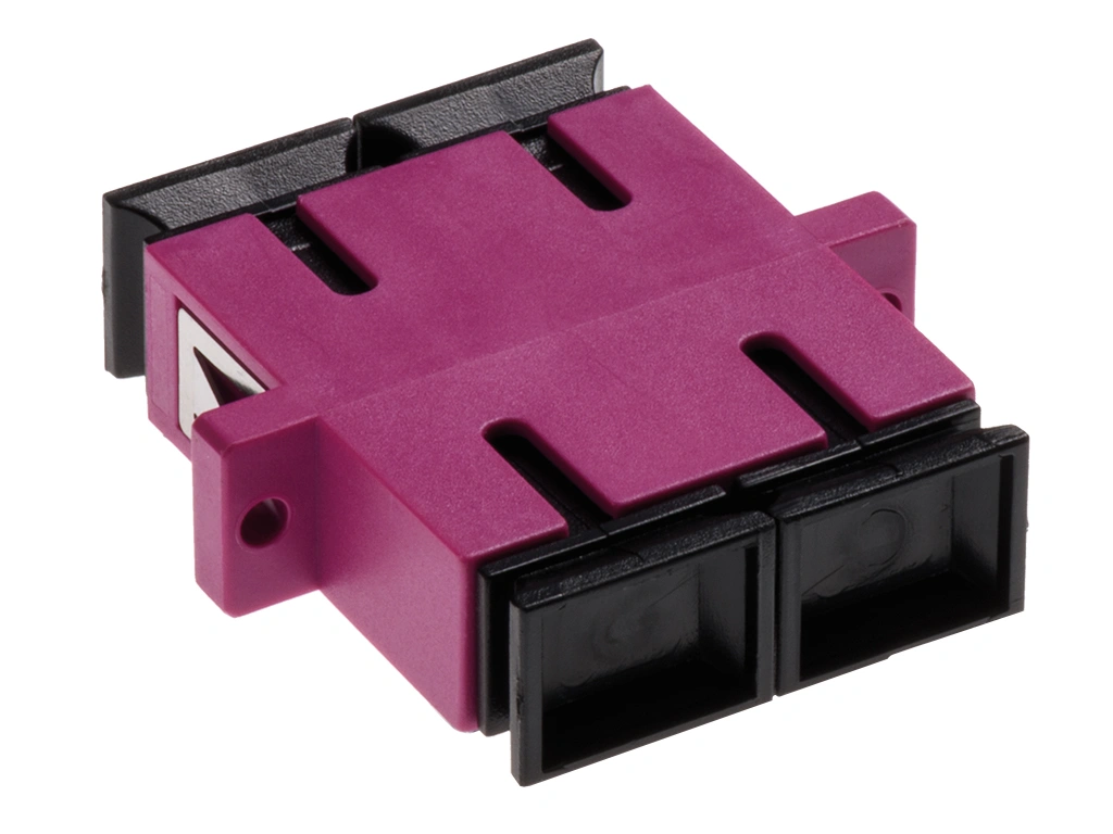 Standard SC-Duplex Coupling MM Polymer case Violett